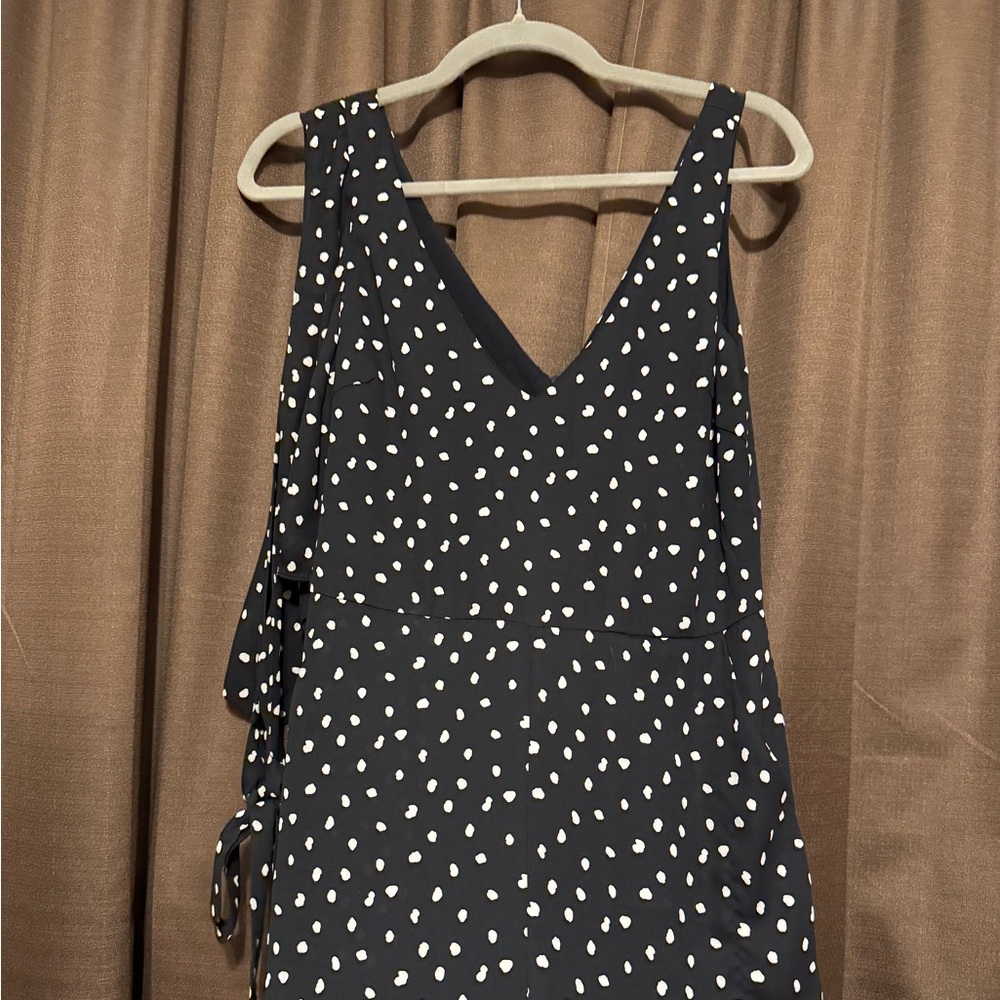 Lulus Drunken Polka Dot One Cold Shoulder Jumpsuit, Size XS